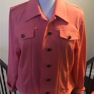 Coral orange jacket